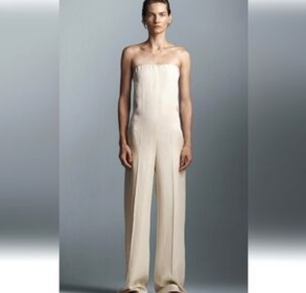 New Zara Satin Jumpsuit